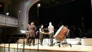 Stony Brook Contemporary Chamber Players performing local bond at Roulette